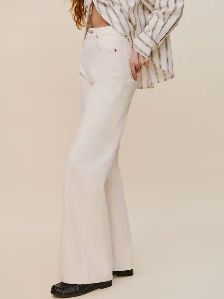 Straight Leg White Denim